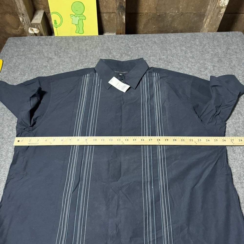 VTG Y2K Banana Republic NWT Mens Striped Short Sleeve Button Shirt Size XL Indie